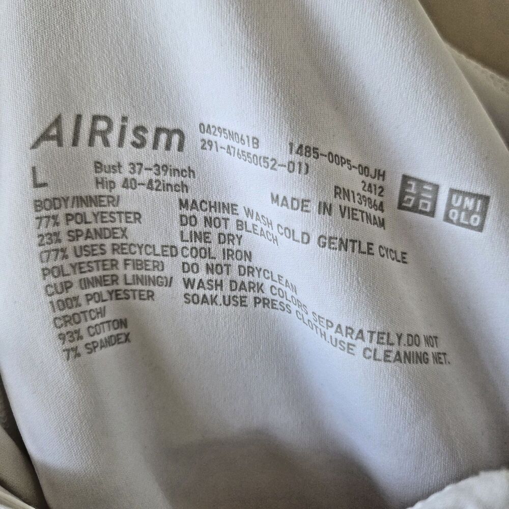 UNIQLO AIRism White Skort Mini Dress LARGE Pockets Stretch Pickleball Gorpcore - Picture 5 of 7